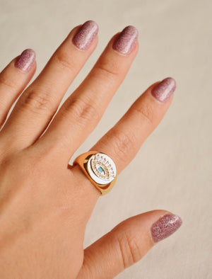 Anillo Eye Azul | Anillos Para Mujer | We Love Luana Colombia