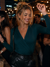 Body Scarlett Escote Cruzado Abierto Manga Larga