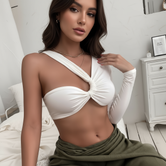 Crop Top Lupe Tirante Y Manga