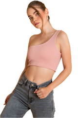 Crop Top Asimetrico Hombro