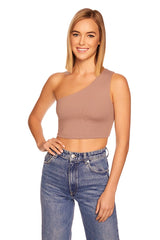 Crop Top Asimetrico Hombro