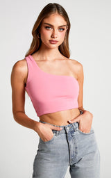 Crop Top Asimetrico Hombro