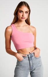 Crop Top Asimetrico Hombro