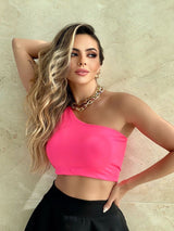 Crop Top Asimetrico Hombro