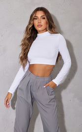 Crop Top Mady Cuello Manga Larga
