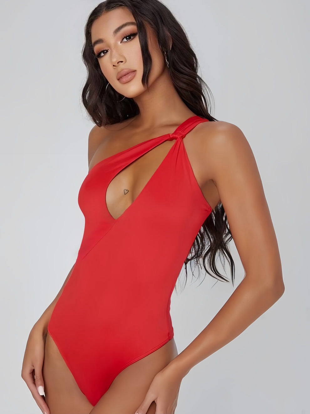 Body Bianca Escote Hombro Asimétrico