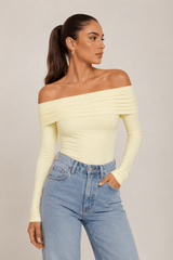 Body Cuello Bardot (Bandeja) Manga Larga - We Love Luana
