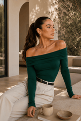 Body Cuello Bardot (Bandeja) Manga Larga - We Love Luana