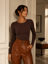 Body Kaia Cuello Redondo Manga Larga - We Love Luana