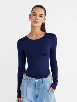 Body Kaia Cuello Redondo Manga Larga - We Love Luana