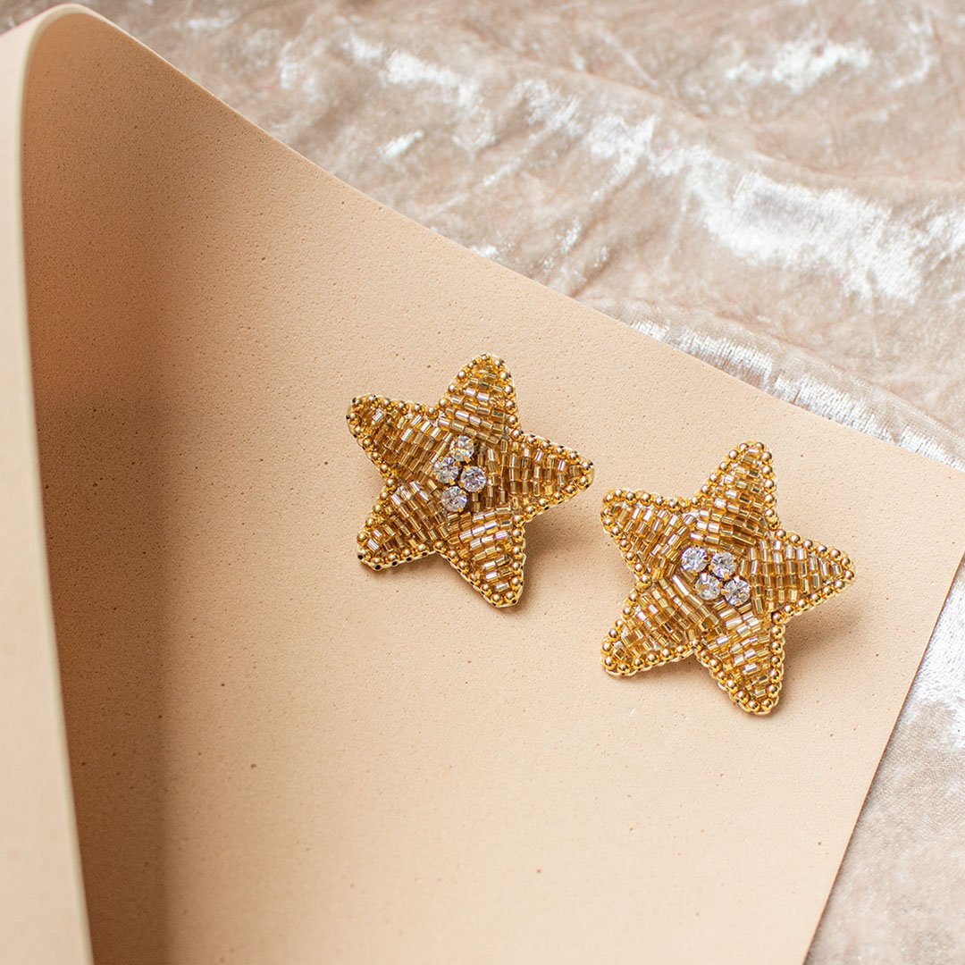 Aretes Estrella Praga | Aretes Para Mujer | We Love Luana Colombia