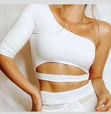 Crop Top Mia Manga 3/4 | Crop Tops Para Mujer | We Love Luana Colombia