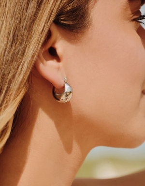 Candongas Amalia Silver | Aretes Para Mujer | We Love Luana Colombia