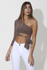 Crop Top Mara Manga Y Tirante | Crop Tops Para Mujer | We Love Luana Colombia